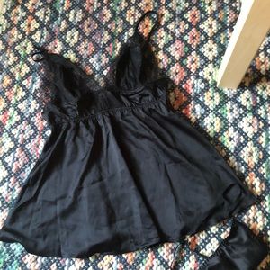NWT Victoria's Secret Black Baby Doll Sz M